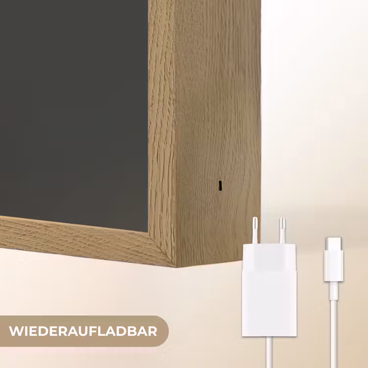 Zwarte - Hoed - Vrouw Light Box met batterij (Wandlamp) middel -USP_websiteoplaadbaarDE