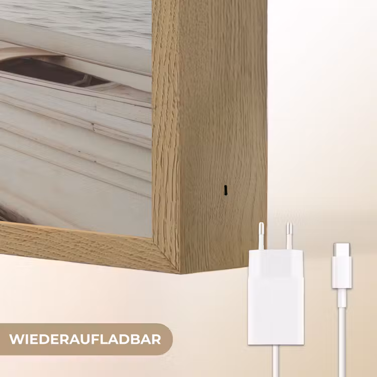 Zeilboot - Zee - Beige - Zon Light Box met batterij (Wandlamp) middel -USP_websiteoplaadbaarDE