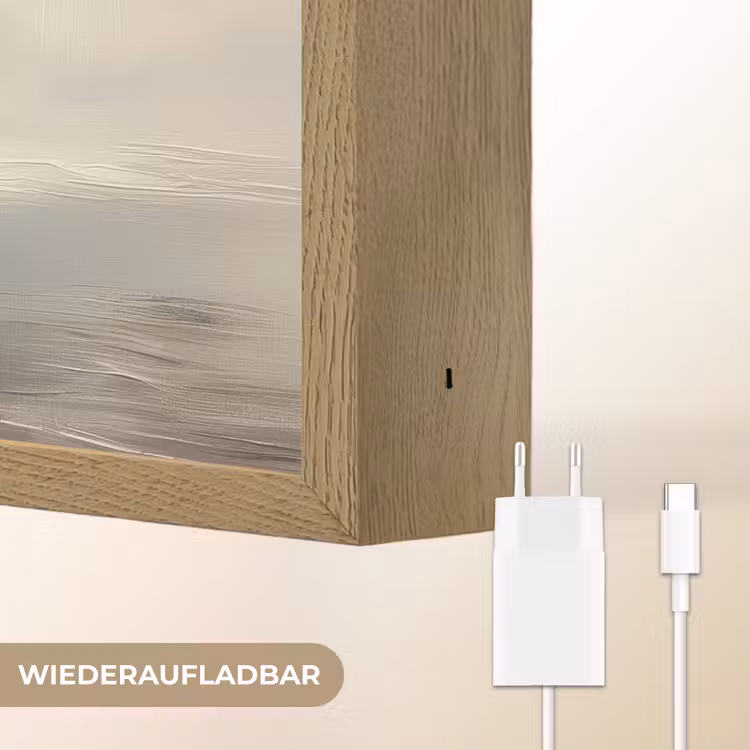 Zeilschip - Zee - Bewolkt Light Box met batterij (Wandlamp) middel -USP_websiteoplaadbaarDE