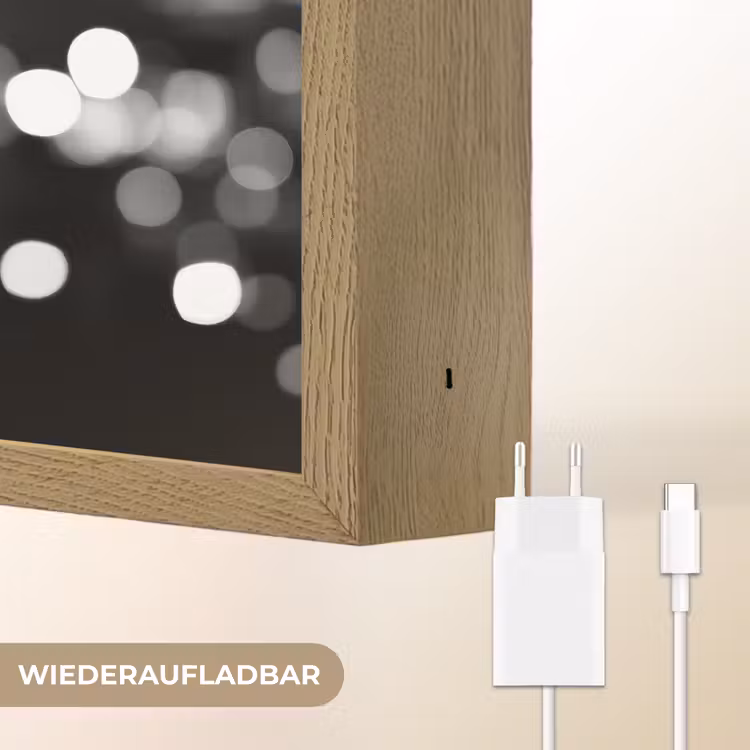 Bubbels - Proosten - Champagneglazen - Stadslichten Light Box met batterij (Wandlamp) middel -USP_websiteoplaadbaarDE