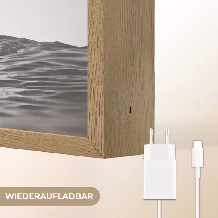 Silhouet - Vrouw - Surfplank - Water Light Box met batterij (Wandlamp) middel -USP_websiteoplaadbaarDE