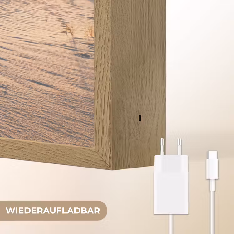 Zon - Duinen - Strand - Vuurtoren Light Box met batterij (Wandlamp) middel -USP_websiteoplaadbaarDE