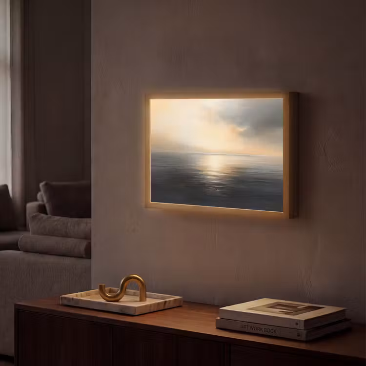 Zon - Horizon - Zee Light Box met batterij (Wandlamp) middel -sfeer1