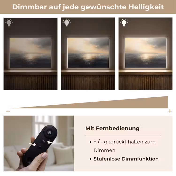 Zon - Horizon - Zee Light Box met batterij (Wandlamp) middel -USP_dimbaarDE
