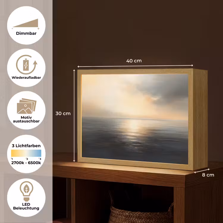 Zon - Horizon - Zee Light Box met batterij (Wandlamp) middel -USP_websiteoverzichtDE