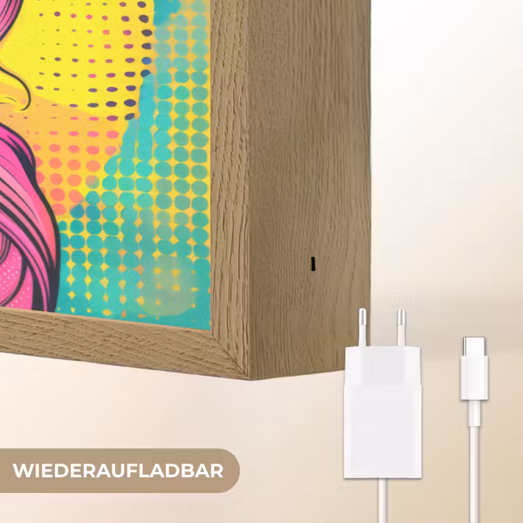 Zonnebril - Vrouw - Zonnig - Geel Light Box met batterij (Wandlamp) middel -USP_websiteoplaadbaarDE