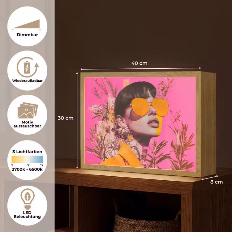 Zonnebril - Oranje - Vrouw - Planten Light Box met batterij (Wandlamp) middel -USP_websiteoverzichtDE