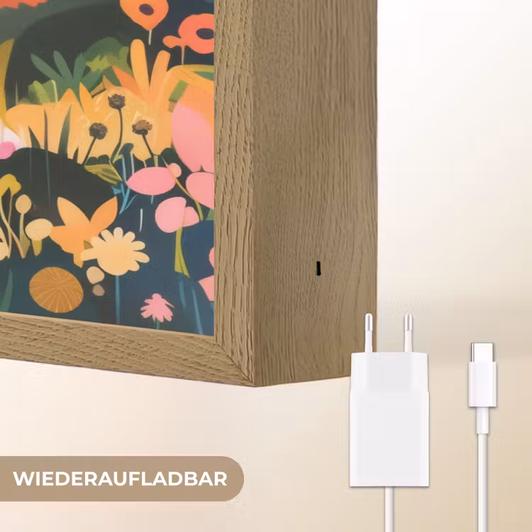 Zonlicht - Heuvels - Wolkenlucht Light Box met batterij (Wandlamp) middel -USP_websiteoplaadbaarDE