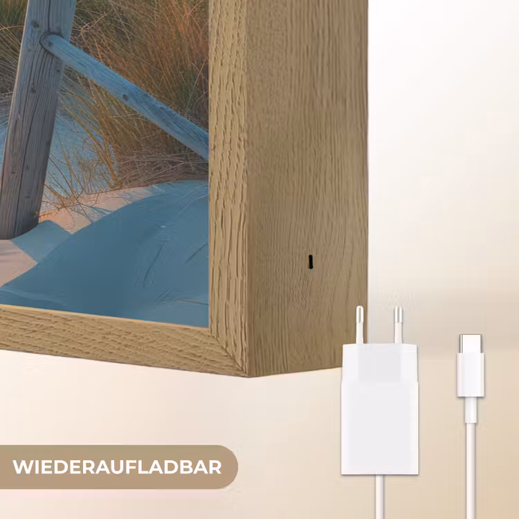 Zonsondergang - Strand - Zomer - Landschap Light Box met batterij (Wandlamp) middel -USP_websiteoplaadbaarDE