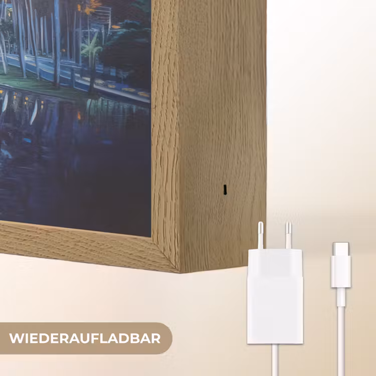 Stad Kuala Lumpur - Skyline - Wolkenkrabbers - Water Light Box met batterij (Wandlamp) middel -USP_websiteoplaadbaarDE