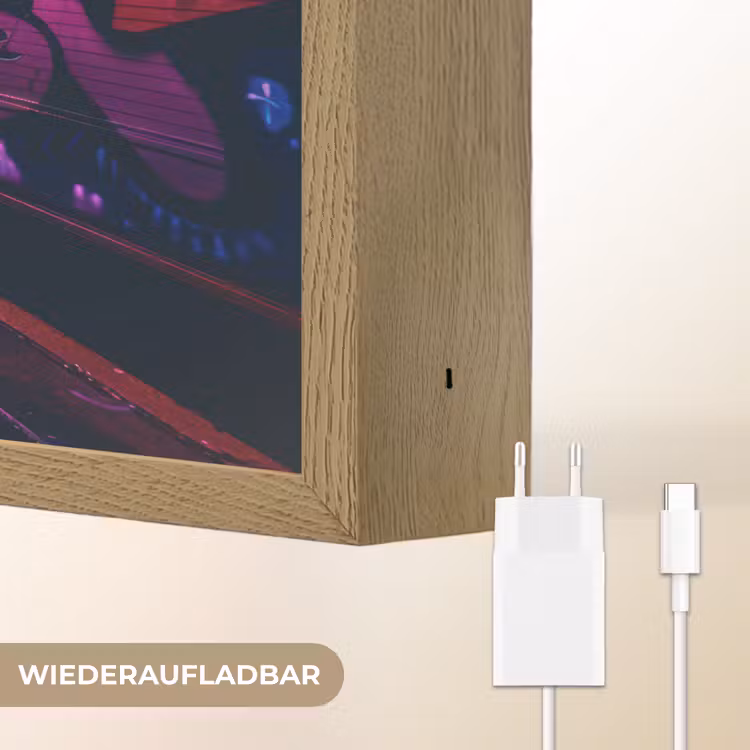 Stad - Neon - Nacht - Roze - Graffiti Light Box met batterij (Wandlamp) middel -USP_websiteoplaadbaarDE