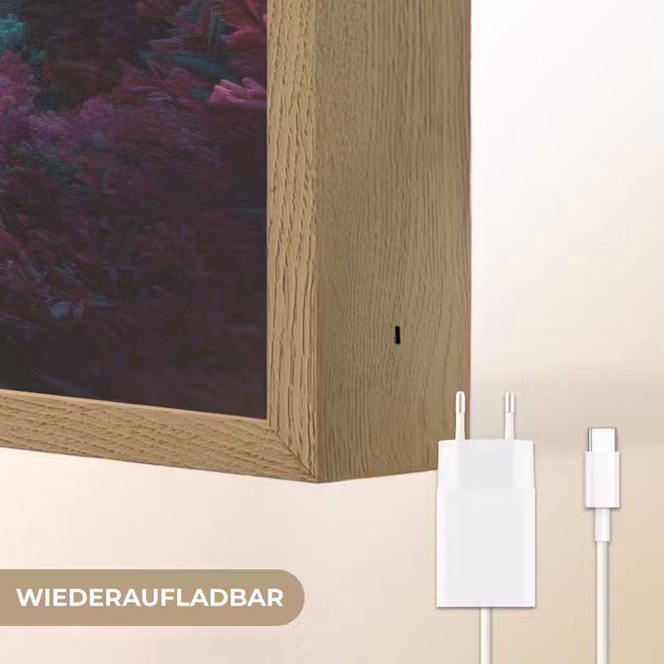 Standbeeld - Zeebodem - Koraal - Kleurrijk Light Box met batterij (Wandlamp) middel -USP_websiteoplaadbaarDE