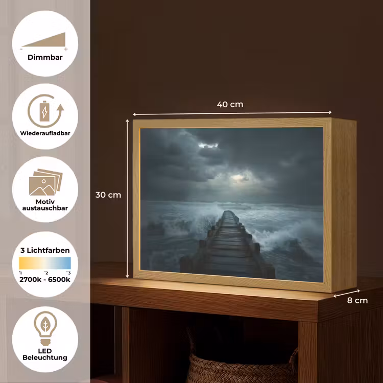 Steiger - Storm - Golven Light Box met batterij (Wandlamp) middel -USP_websiteoverzichtDE