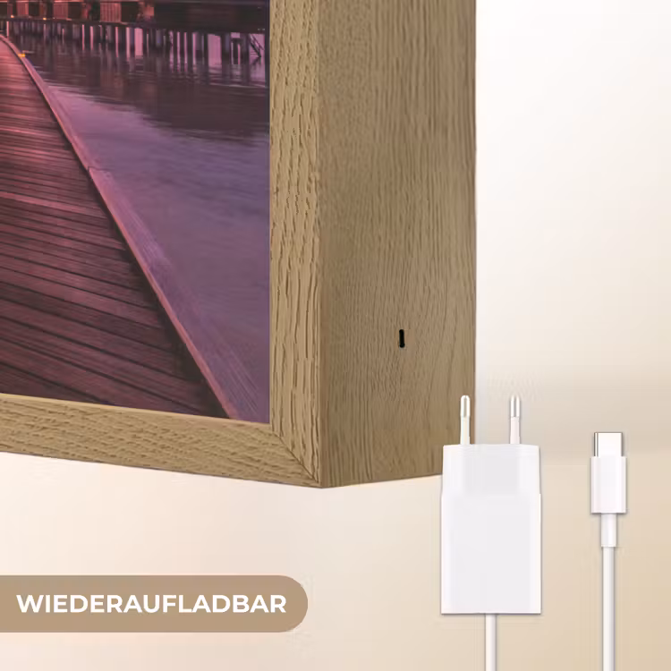 Steiger - Water - Zon - Roze - Horizon Light Box met batterij (Wandlamp) middel -USP_websiteoplaadbaarDE