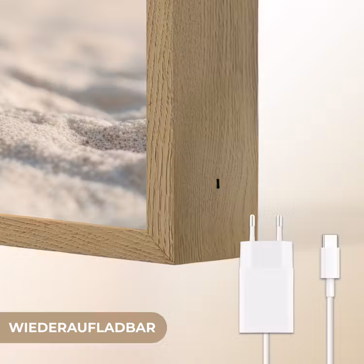 Stenen - Stapel - Zand - Zee Light Box met batterij (Wandlamp) middel -USP_websiteoplaadbaarDE