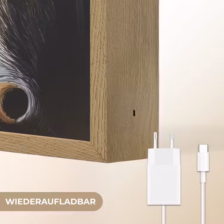 Stier - Hoorns - Snuit - Goud Light Box met batterij (Wandlamp) middel -USP_websiteoplaadbaarDE