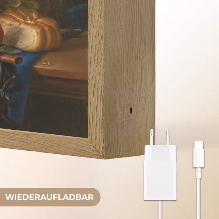 Stilleven met een gouden bokaal - Schilderij - Oude meesters Light Box met batterij (Wandlamp) middel -USP_websiteoplaadbaarDE
