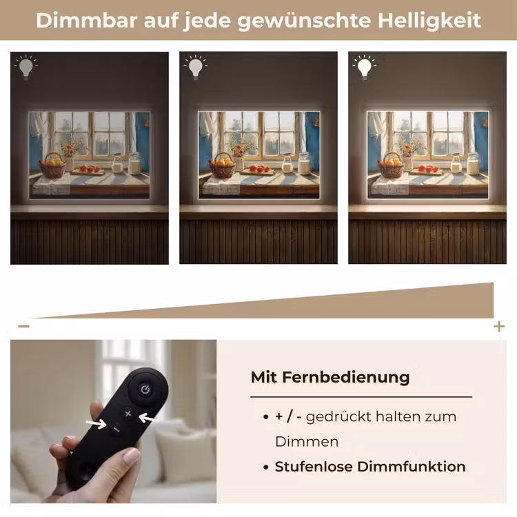 Stilleven - Keuken - Doorkijk - Vintage Light Box met batterij (Wandlamp) middel -USP_dimbaarDE