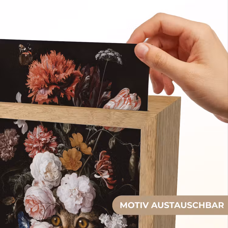 Stilleven met bloemen - Jan Davidsz de Heem - Kat Light Box met kabel (Wandlamp) klein -USP_websiteprintDE