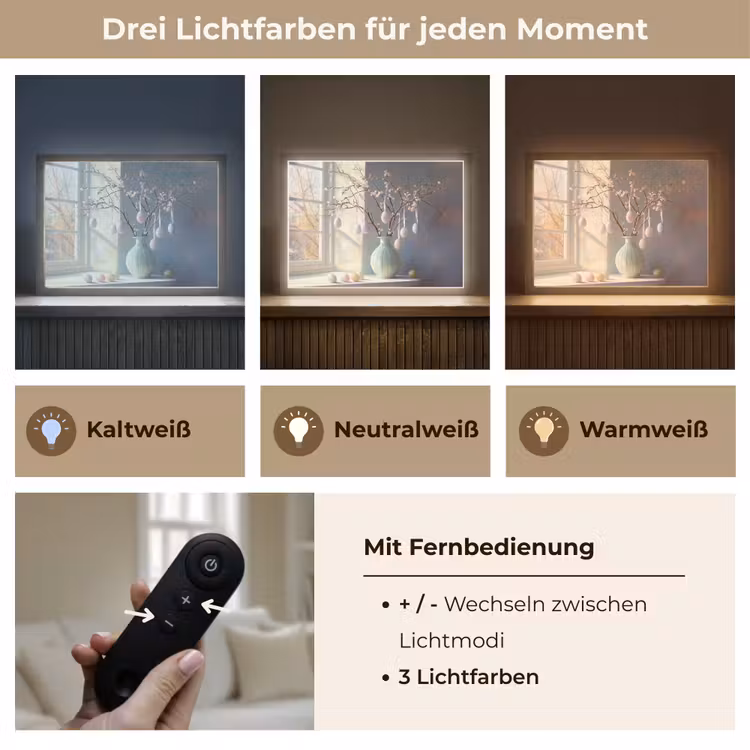 Stilleven - Vaas - Paastak Light Box met batterij (Wandlamp) middel -USP_lichtkleurDE