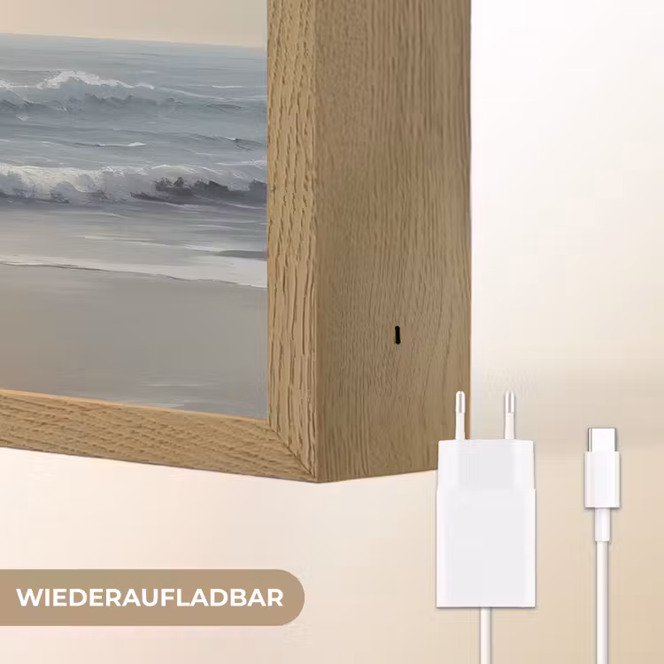 Strand - Zee - Zonsondergang Light Box met batterij (Wandlamp) middel -USP_websiteoplaadbaarDE
