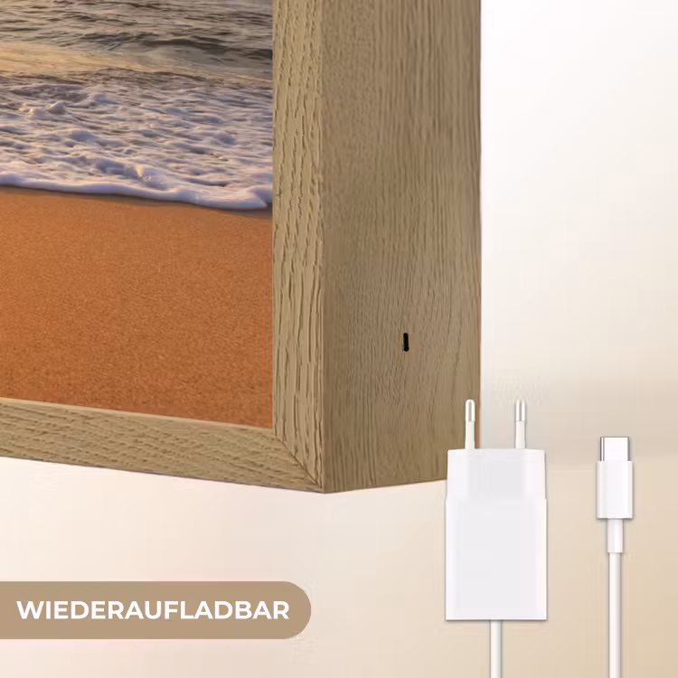 Strand - Zonsondergang - Zee - Wolken - Horizon Light Box met batterij (Wandlamp) middel -USP_websiteoplaadbaarDE