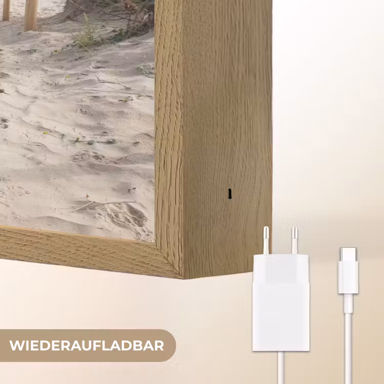 Strand - Pad - Duinen - Zee - Zomer Light Box met batterij (Wandlamp) middel -USP_websiteoplaadbaarDE