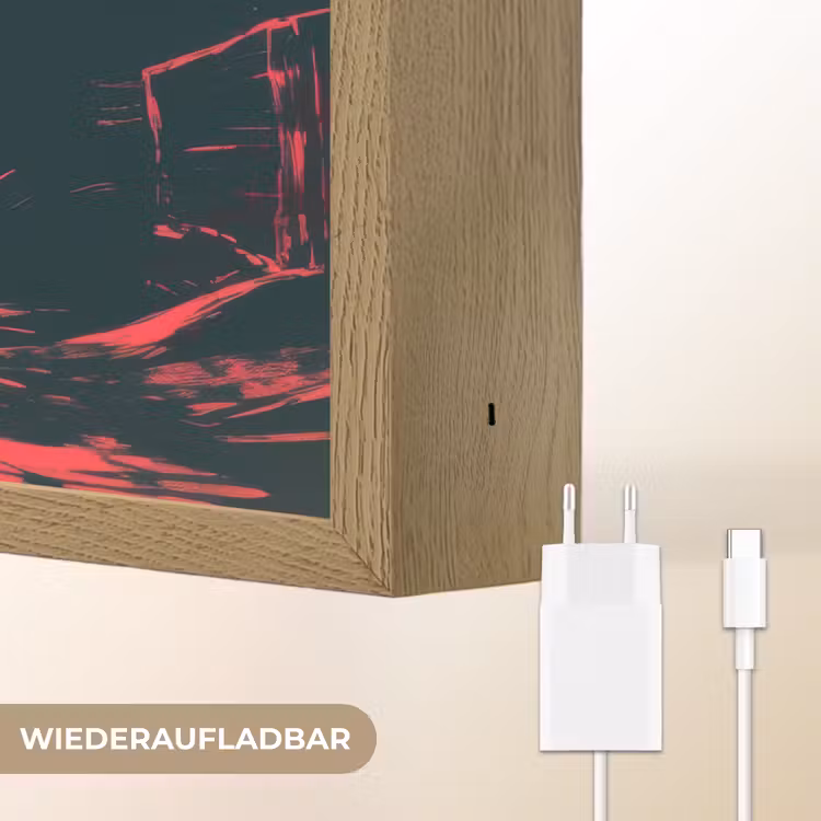 Straat - Verlaten - Schedel - Geel Light Box met batterij (Wandlamp) middel -USP_websiteoplaadbaarDE