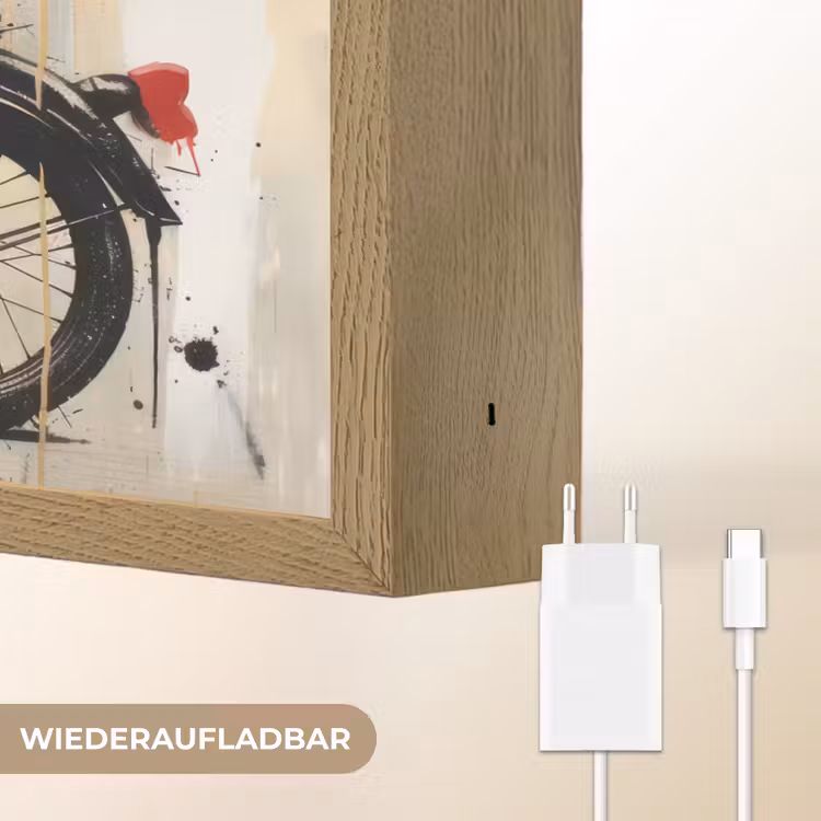 Street art - Motor - Jongen - Graffiti - Banksy Style Light Box met batterij (Wandlamp) middel -USP_websiteoplaadbaarDE