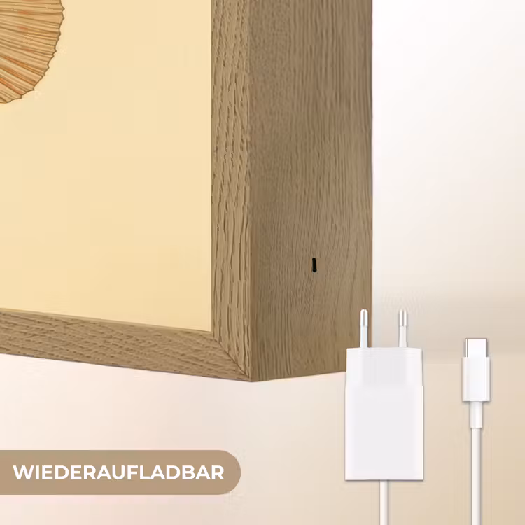 Strepen - Vis - Rond - Stekels Light Box met batterij (Wandlamp) middel -USP_websiteoplaadbaarDE