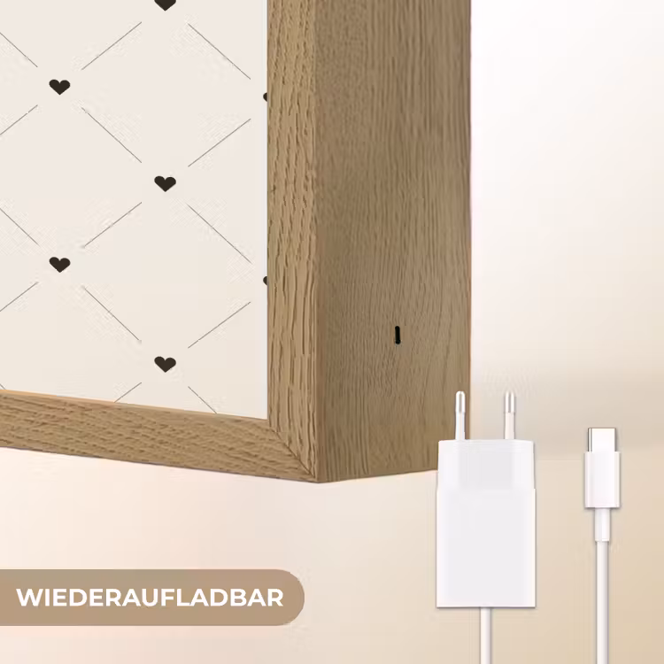 Streep - Hart - Wit - Zwart Light Box met batterij (Wandlamp) middel 907 -USP_websiteoplaadbaarDE