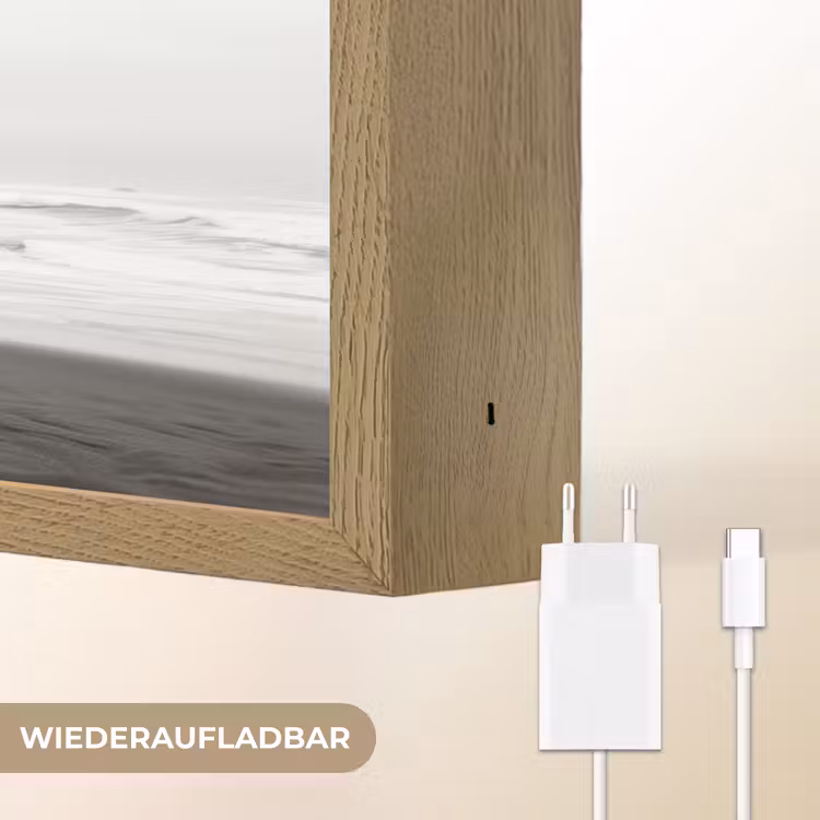 Surfplank - Zand - Zee Light Box met batterij (Wandlamp) middel -USP_websiteoplaadbaarDE