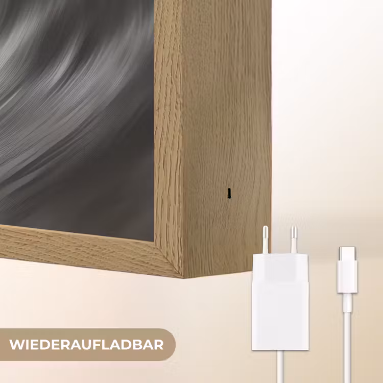 Surfer - Golf - Vervaagd - Zwart Light Box met batterij (Wandlamp) middel -USP_websiteoplaadbaarDE