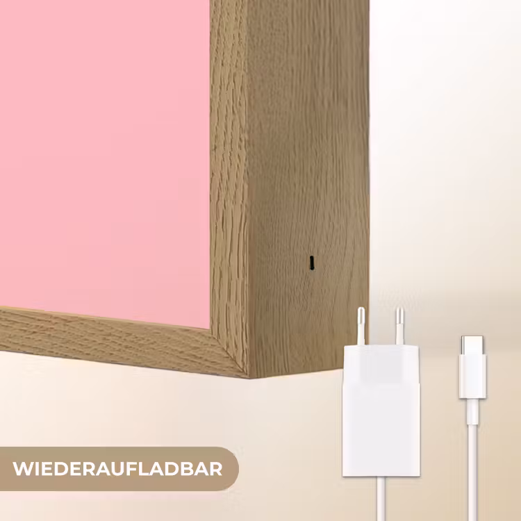 Snoep - Lolly - Hart- Roze Light Box met batterij (Wandlamp) middel -USP_websiteoplaadbaarDE