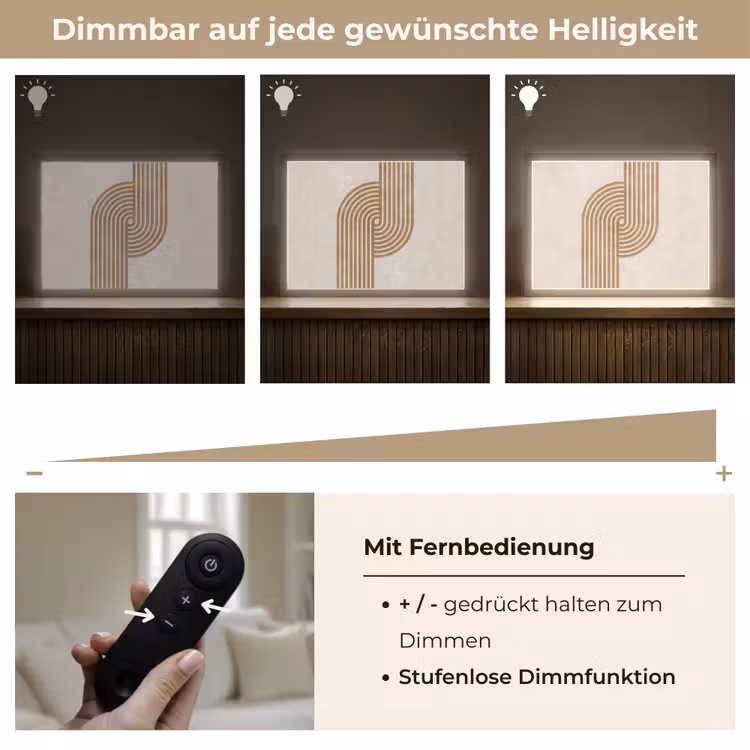 Symmetrische bocht - Koperkleurig Light Box met batterij (Wandlamp) middel -USP_dimbaarDE