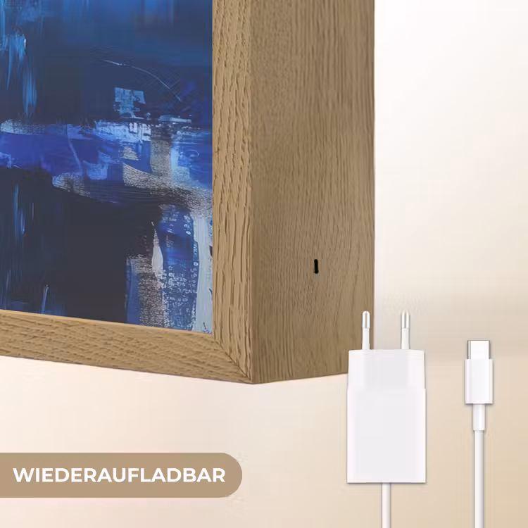 Taj Mahal - Ramadan - Blauw - Islamitische Light Box met batterij (Wandlamp) middel -USP_websiteoplaadbaarDE