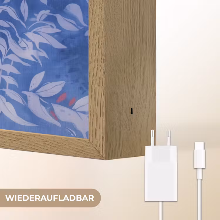 Tijger - Roze - Bladeren - Jungle Light Box met batterij (Wandlamp) middel -USP_websiteoplaadbaarDE
