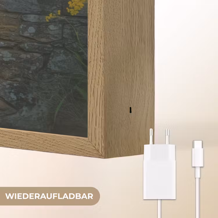 Poort - Planten - Zonsondergang Light Box met batterij (Wandlamp) middel -USP_websiteoplaadbaarDE
