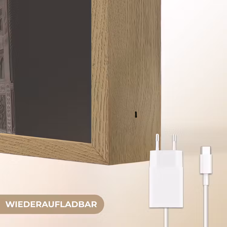 Poort - Symmetrische koepel - Minaretten - Moskee Light Box met batterij (Wandlamp) middel -USP_websiteoplaadbaarDE