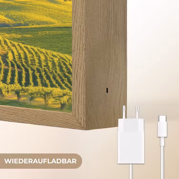 Toscane - Landschap - Wijngaarden Light Box met batterij (Wandlamp) middel -USP_websiteoplaadbaarDE