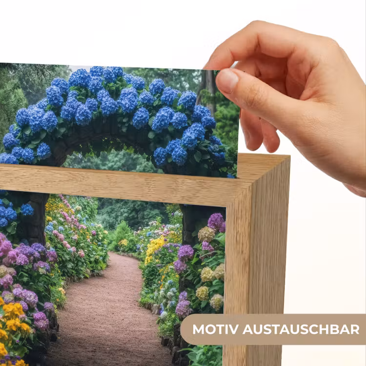 Doorkijk - Bloemen - Hortensia - Pad Light Box met kabel (Wandlamp) klein -USP_websiteprintDE