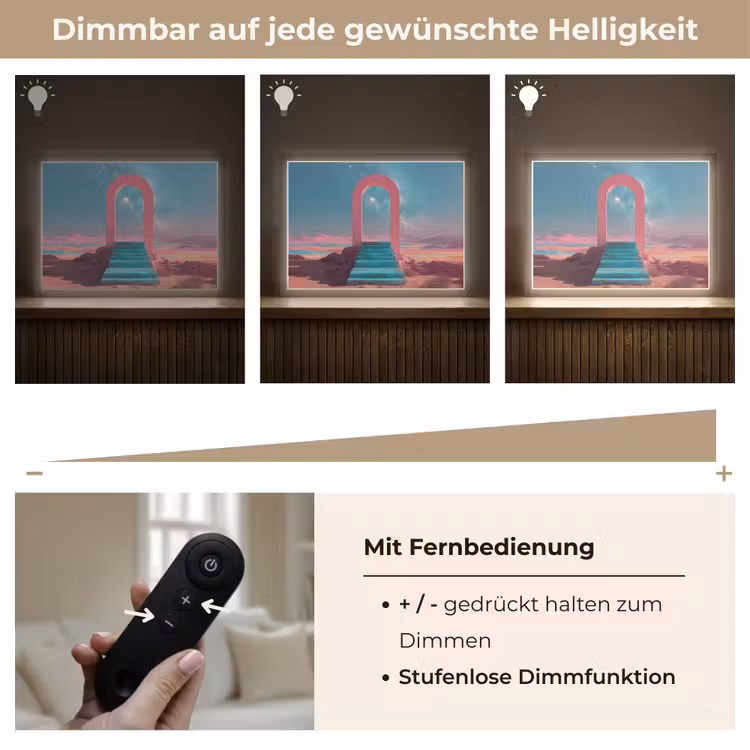 Trap - Boog - Sterrenhemel Light Box met batterij (Wandlamp) middel -USP_dimbaarDE