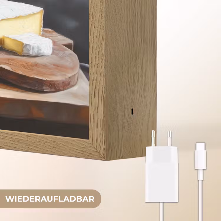 Borrelplank - Stilleven - Vintage Light Box met batterij (Wandlamp) middel -USP_websiteoplaadbaarDE