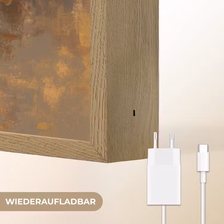 Trompet - Geel - Muzikaal Light Box met batterij (Wandlamp) middel -USP_websiteoplaadbaarDE