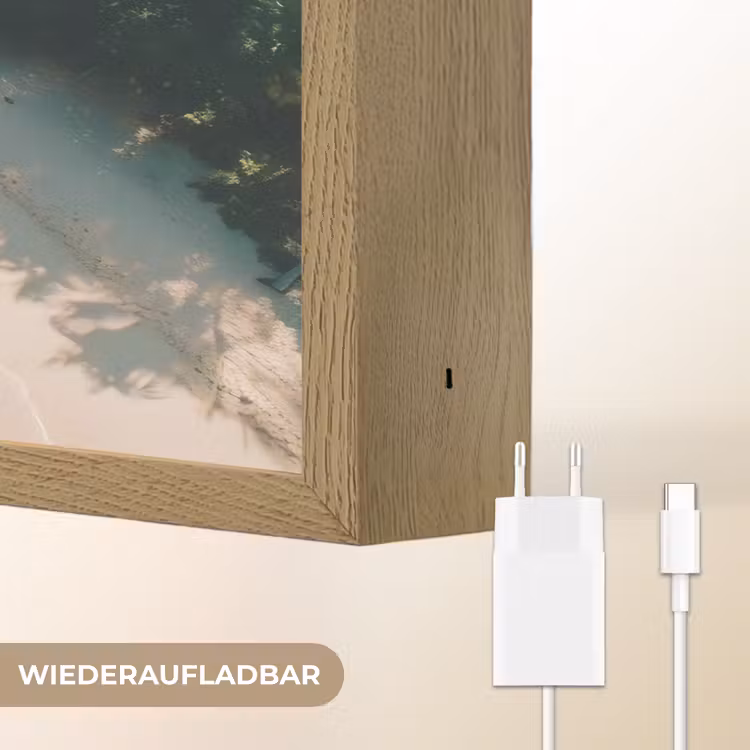 Tropisch - Strand - Water - Palmbomen Light Box met batterij (Wandlamp) middel -USP_websiteoplaadbaarDE