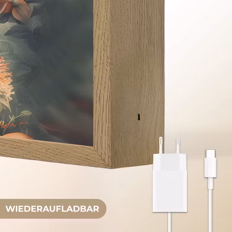 Toekan - Vogels - Bloemen - Natuur - Jungle Light Box met batterij (Wandlamp) middel -USP_websiteoplaadbaarDE