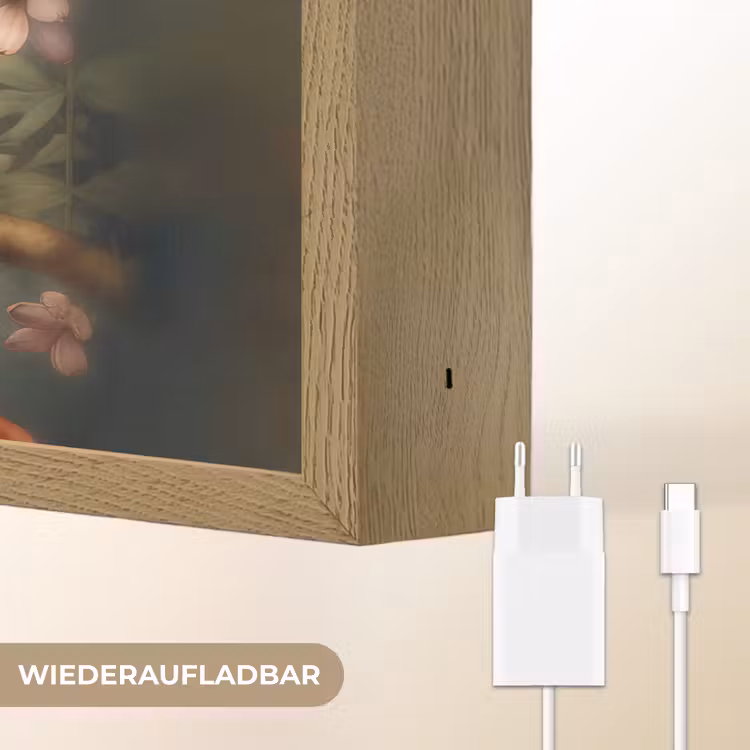 Toekan - Vogel - Bloemen - Planten Light Box met batterij (Wandlamp) middel -USP_websiteoplaadbaarDE