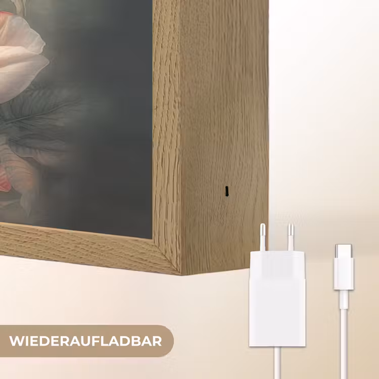Toekan - Vogels - Bloemen - Planten - Tropisch Light Box met batterij (Wandlamp) middel -USP_websiteoplaadbaarDE