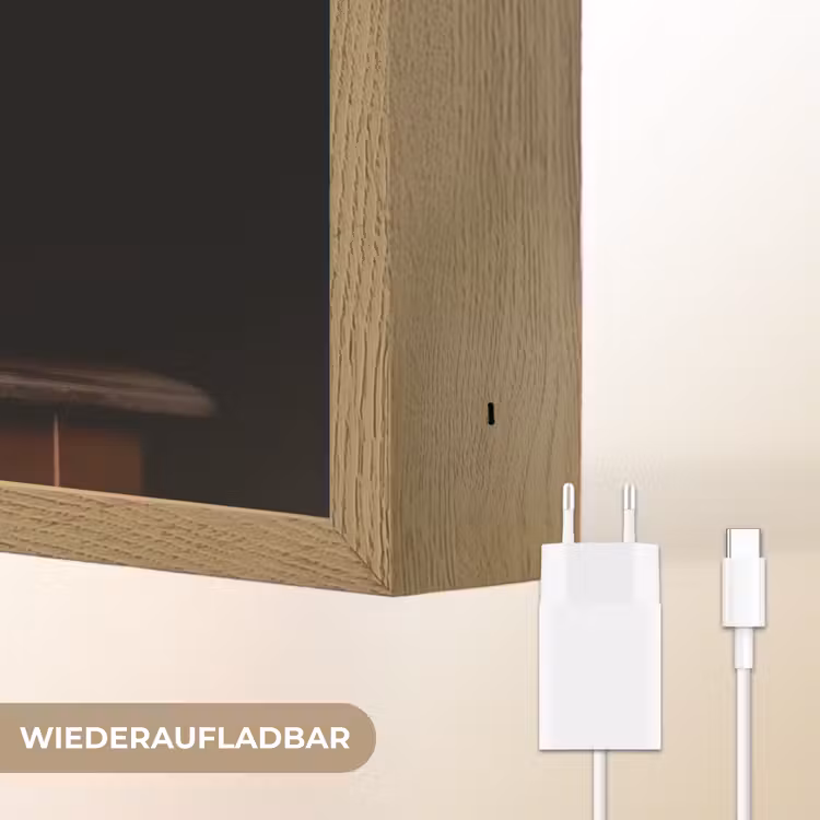 Tulpen - Kleuren - Hout - Vaas Light Box met batterij (Wandlamp) middel -USP_websiteoplaadbaarDE