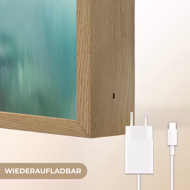 Tulpen - Lichtreflecties - Kleurverloop Light Box met batterij (Wandlamp) middel -USP_websiteoplaadbaarDE